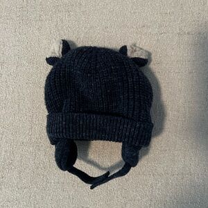 Baby Gap Cashsoft Sherpa-lined Beanie, Navy, 0-3 month